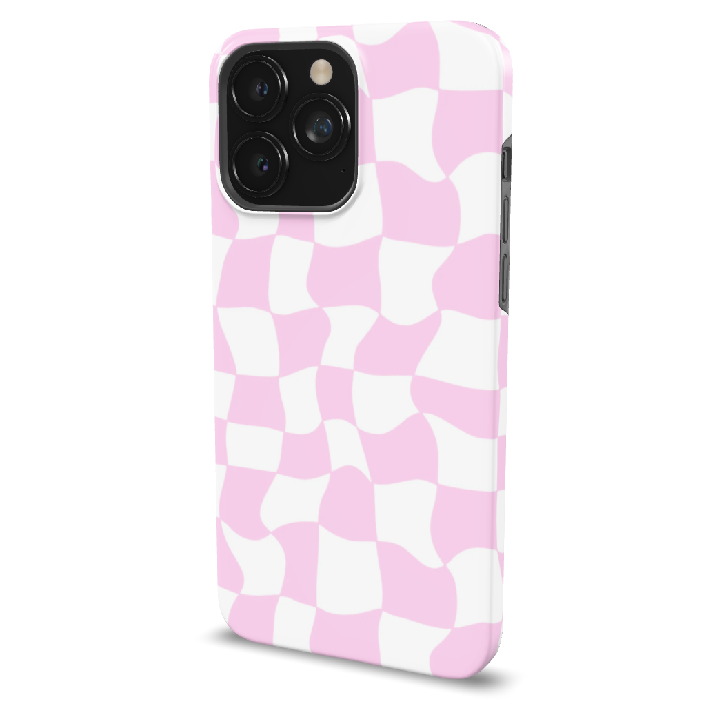 Light Pink Checkered Phone Case